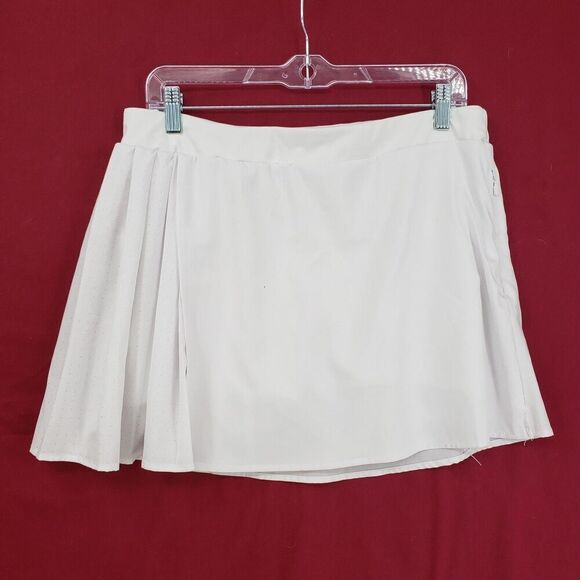 Avia Pants - Avia Skort Womens Medium White Tennis Golf Pleated Side Zip Built-in Shorts